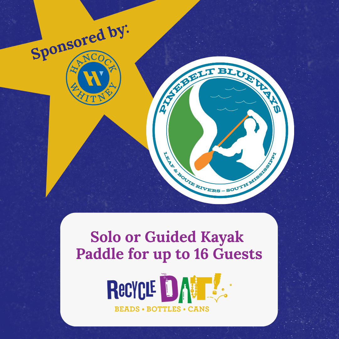 Kayak paddle sponsored by Pinebelt Blueways